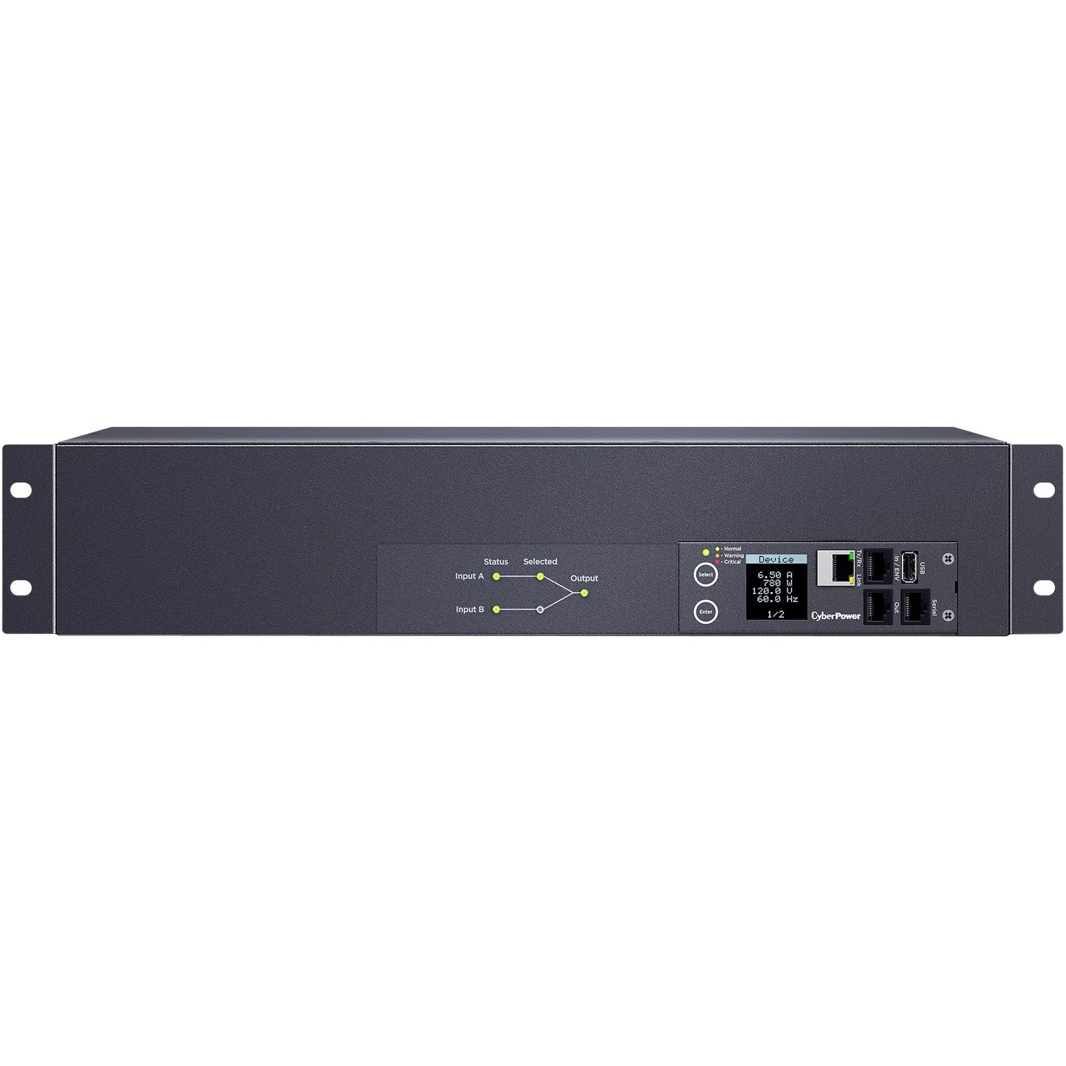 CyberPower PDU44003 Single Phase 100 - 120 VAC 30A Switched ATS PDU