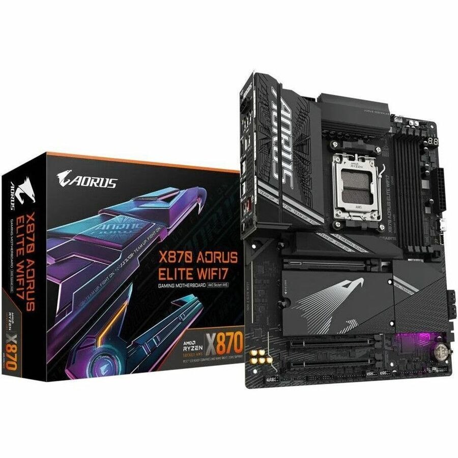 Aorus X870 ELITE WIFI7 Gaming Desktop Motherboard - AMD X870 Chipset - Socket AM5 - ATX