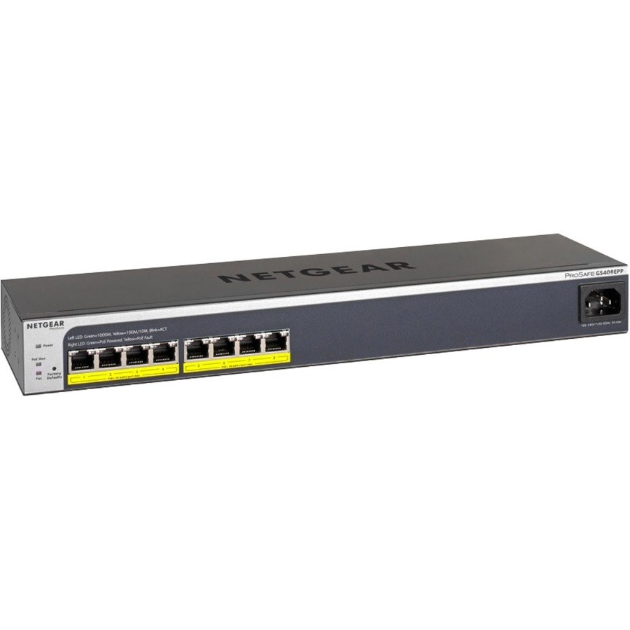 Netgear 8-Port Easy Mount Gigabit Ethernet PoE+ Smart Managed Plus Switch