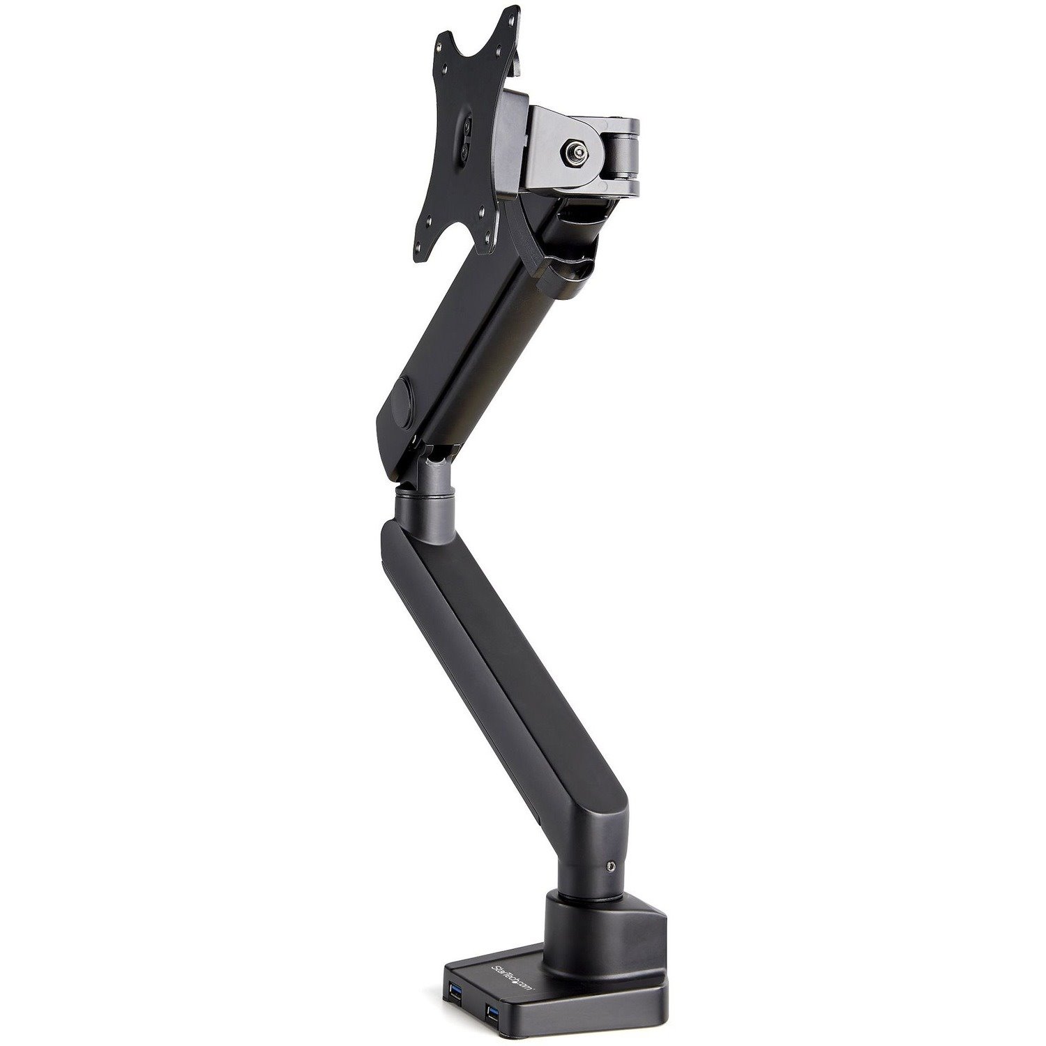 StarTech.com Desk Mount Monitor Arm with 2x USB 3.0 ports, Slim Single Monitor VESA Mount up to 34" (17.6lb/8kg) Display, C-Clamp/Grommet