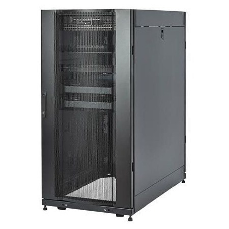 StarTech.com 4-Post 25U Server Rack Cabinet, 19" Data Rack Cabinet for Computer / IT Equipment, Home Network Rack, Half Height Server Rack