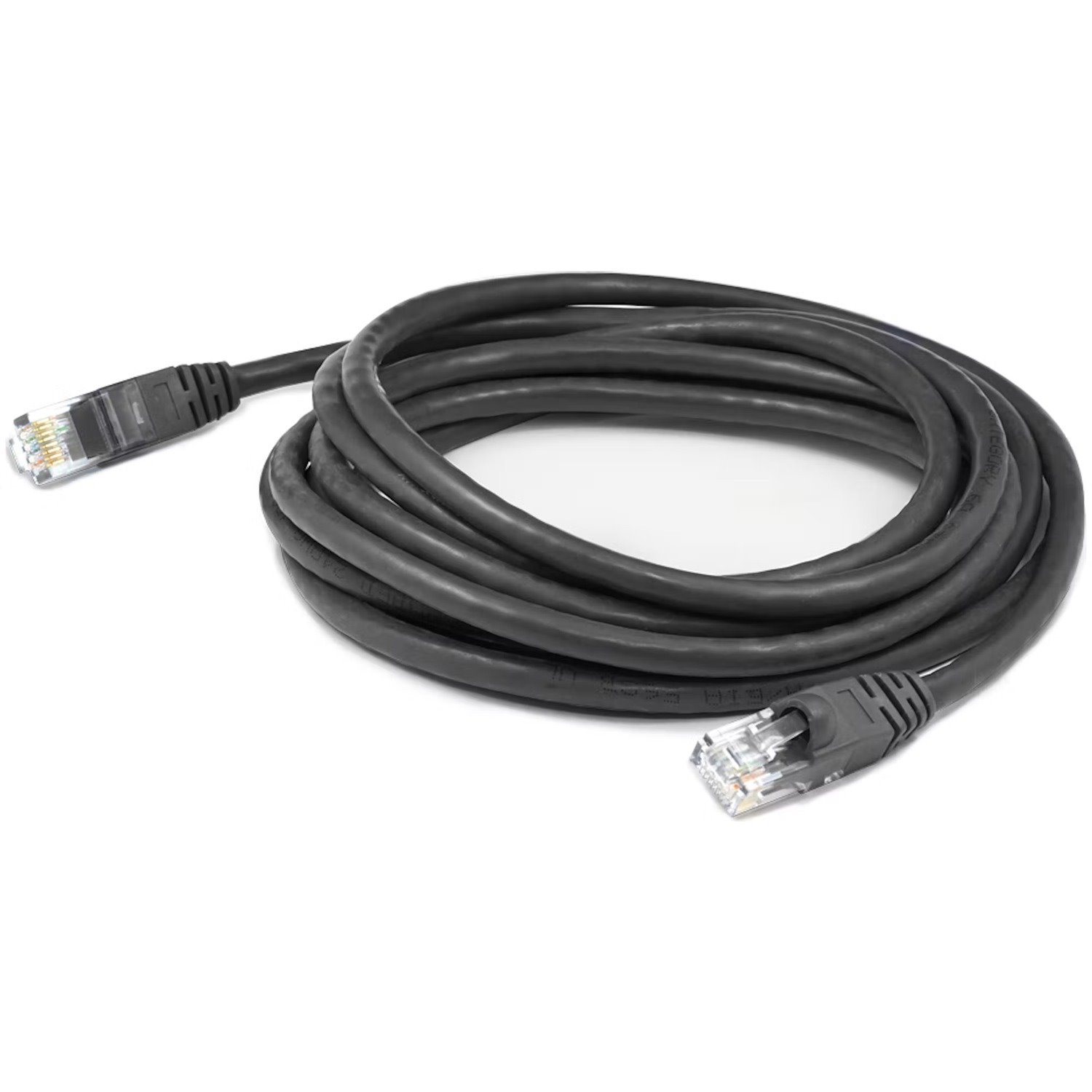AddOn 6ft Black CAT 6A PVC Ethernet Cable Snagless Bubble Boot RJ-45 M/M