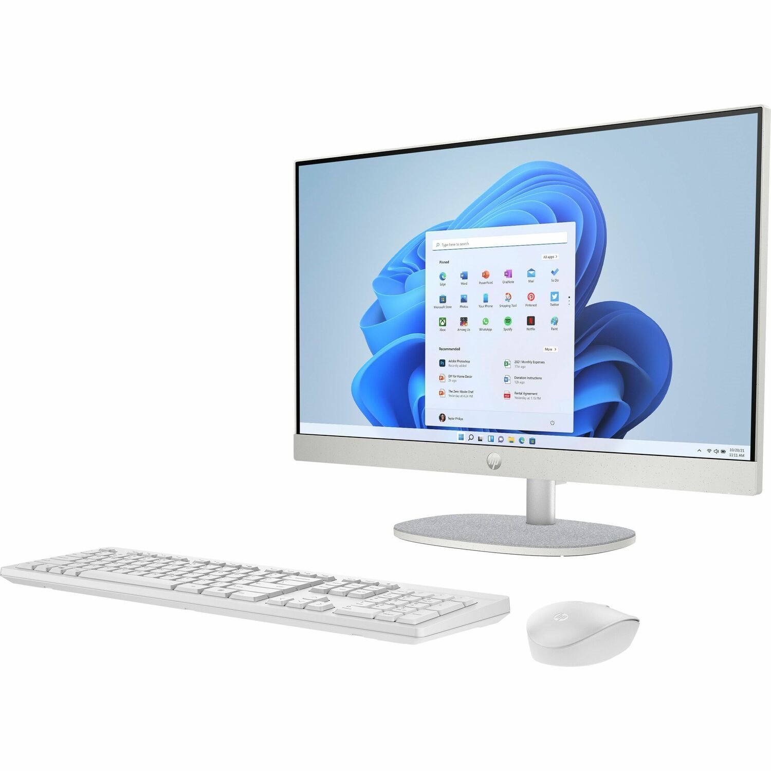 HP 24-cr0000a 24-cr0090 All-in-One Computer - AMD Ryzen 7 7730U - 16 GB - 512 GB SSD - 23.8" Full HD Touchscreen - Shell White