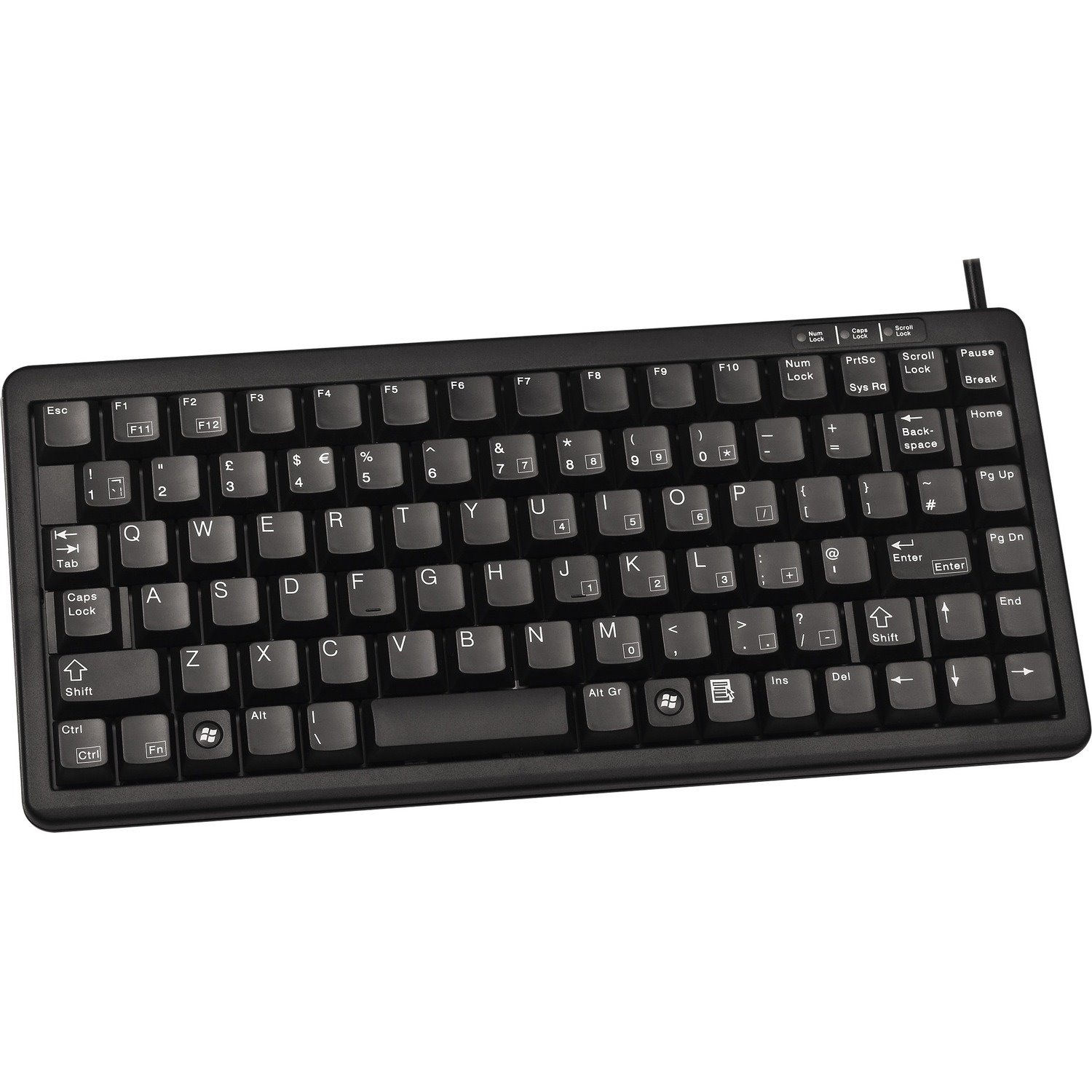 CHERRY G84-4100 Keyboard - Cable Connectivity - USB Interface - QWERTY Layout - Black
