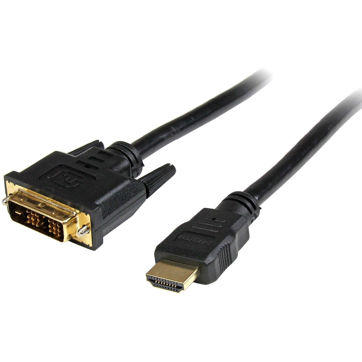 StarTech.com HDMI to DVI Cable - 6 ft / 2m - HDMI to DVI-D Cable - HDMI Monitor Cable - HDMI to DVI Adapter Cable