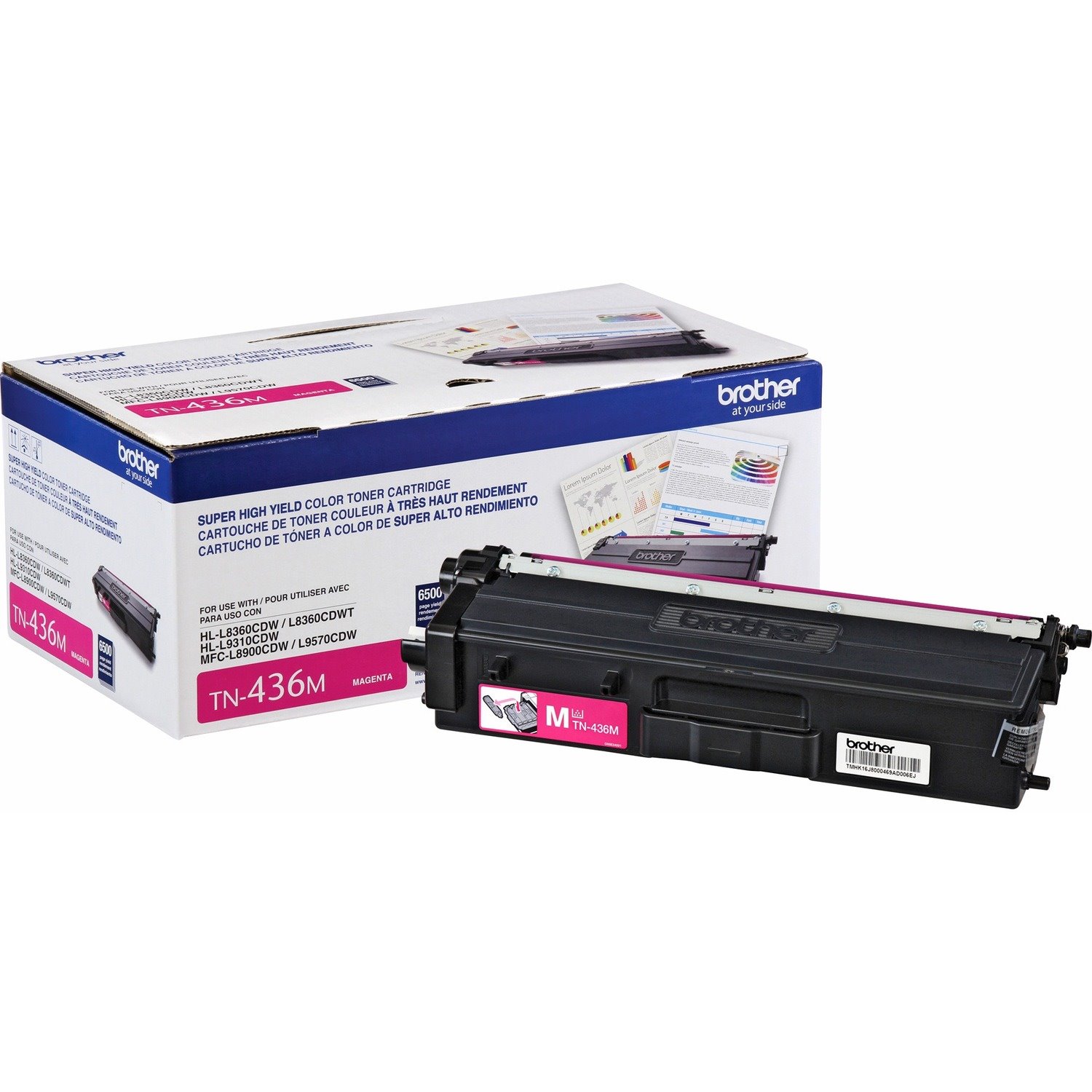 Brother TN436M Original Laser Toner Cartridge - Magenta - 1 Each