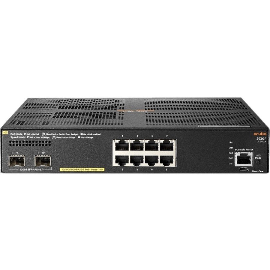 HPE 2930F 8 Ports Manageable Ethernet Switch - TAA Compliant