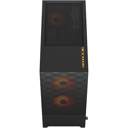 Fractal Design Pop Air RGB Computer Case - Mini ITX, Mini ATX, ATX Motherboard Supported - Tower - Steel, Tempered Glass - Orange