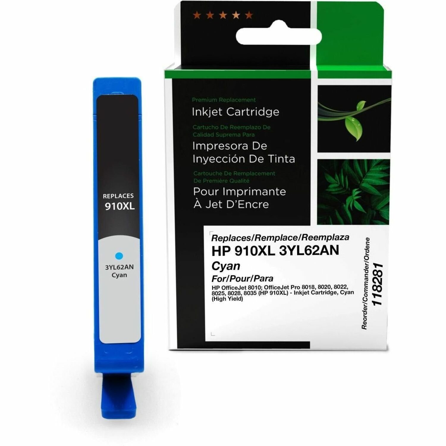 Clover Imaging Remanufactured High Yield Cyan Ink Cartridge for HP 910XL (3YL62AN)
