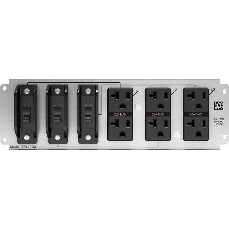 APC by Schneider Electric Backplate Kit with 6x NEMA 5-20R Outlets for Smart-UPS Modular Ultra