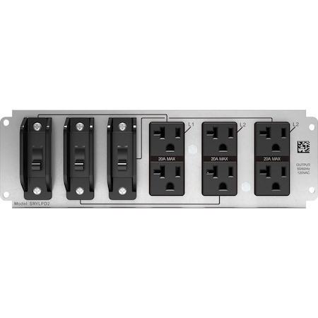 APC Backplate Kit with 6x NEMA 5-20R Outlets for Smart-UPS Modular Ultra
