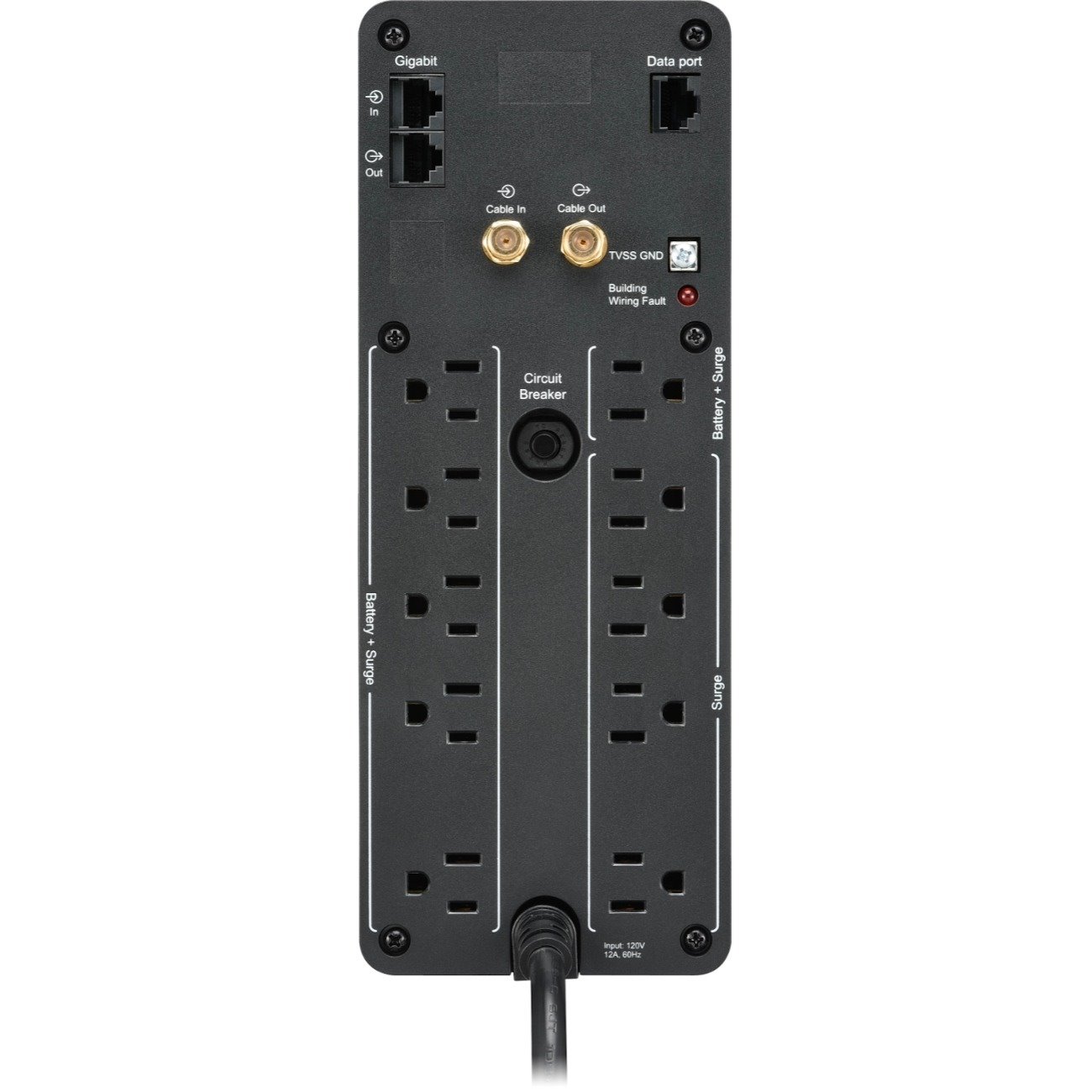 APC Back-UPS Pro, 1500VA/900W, Tower, 120V, 10x NEMA 5-15R outlets, AVR, USB Type A + C ports, LCD, User Replaceable Battery