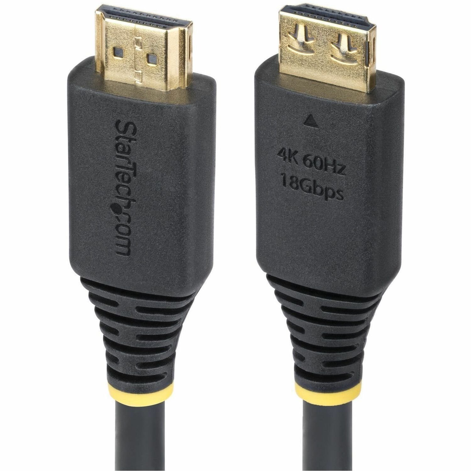 StarTech.com 8ft (2.4m) High Speed HDMI Cable with Gripping Connectors, 4K 60Hz/1440p 144Hz, 18Gbps, UHD HDMI 2.0 Cord, TPE Jacket