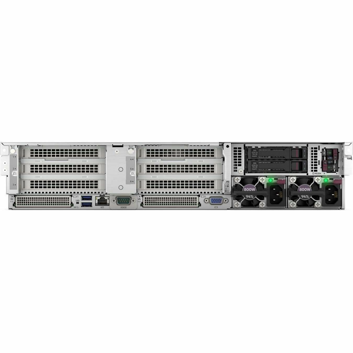 HPE ProLiant DL345 G11 2U Rack Server - 1 EPYC 9124 3 GHz - 64 GB RAM - 1.88 TB SSD - (2 x 960GB) SSD Configuration - Serial ATA/600 Controller