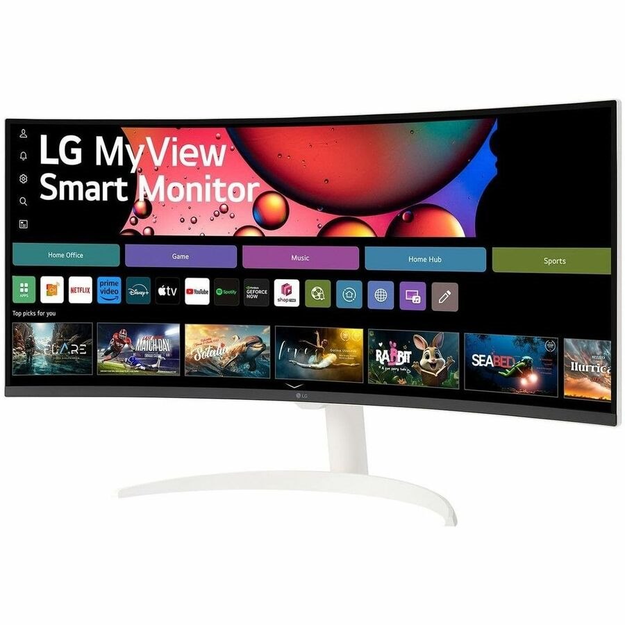 LG MyView 34SR65QC-W 34" Class WQHD Curved Screen Smart LCD Monitor - 21:9
