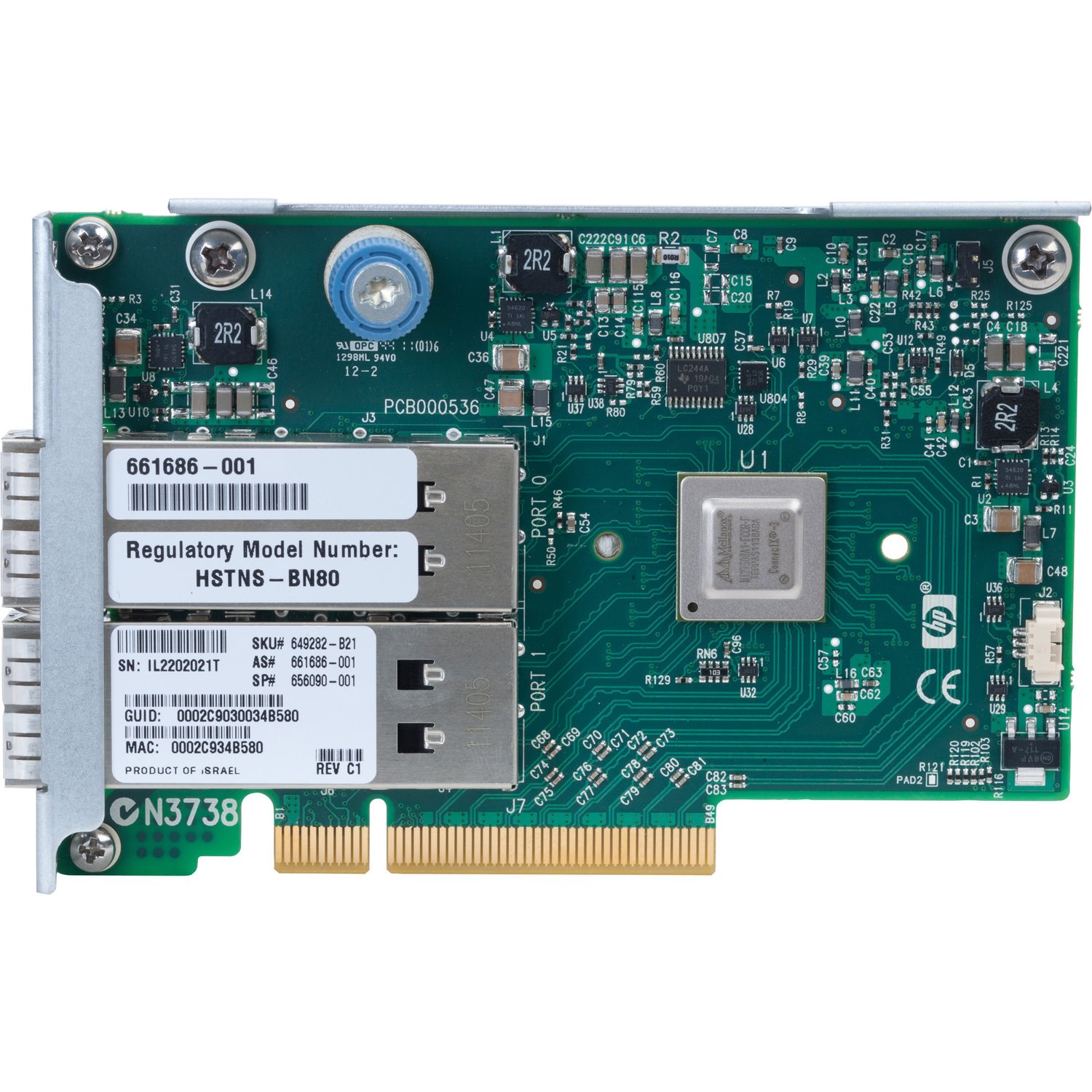 HPE-IMSourcing InfiniBand QDR/EN 10Gb Dual Port 544FLR-QSFP Adapter