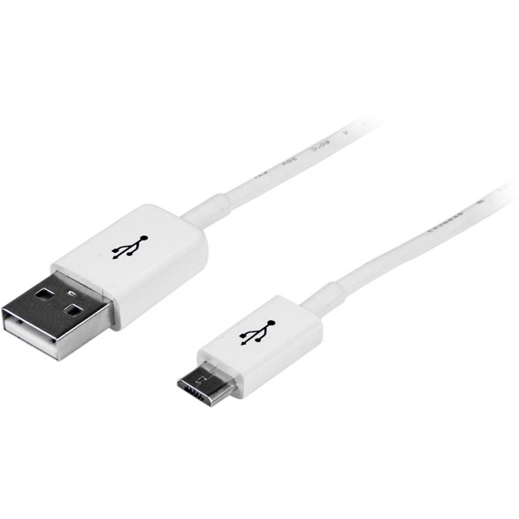 StarTech.com 2m White Micro USB Cable - A to Micro B