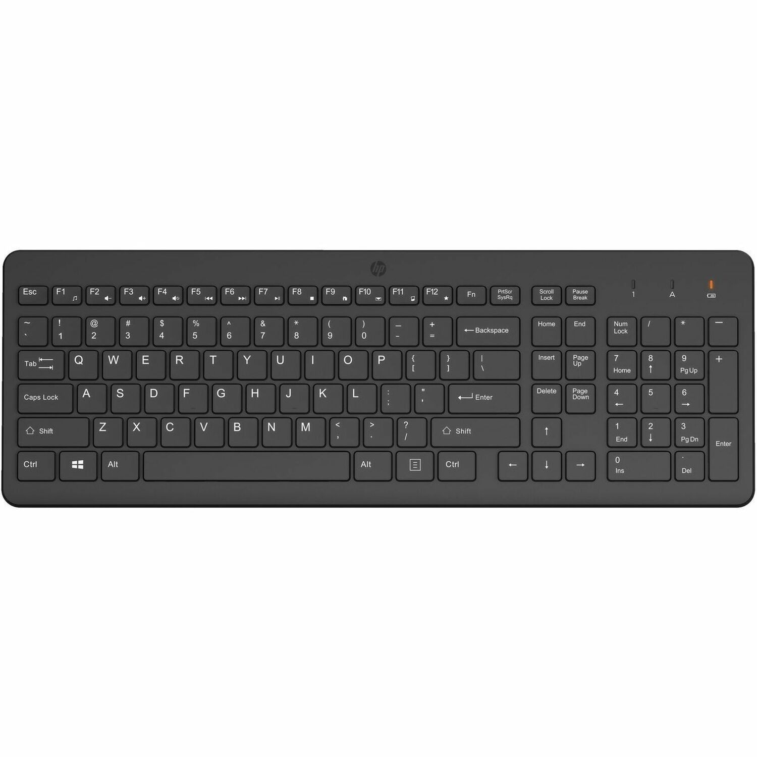 HP 220 Toetsenbord - Full-size - Draadloos Verbinding - USB type A Interface - Belgisch - AZERTY indeling - Zwart
