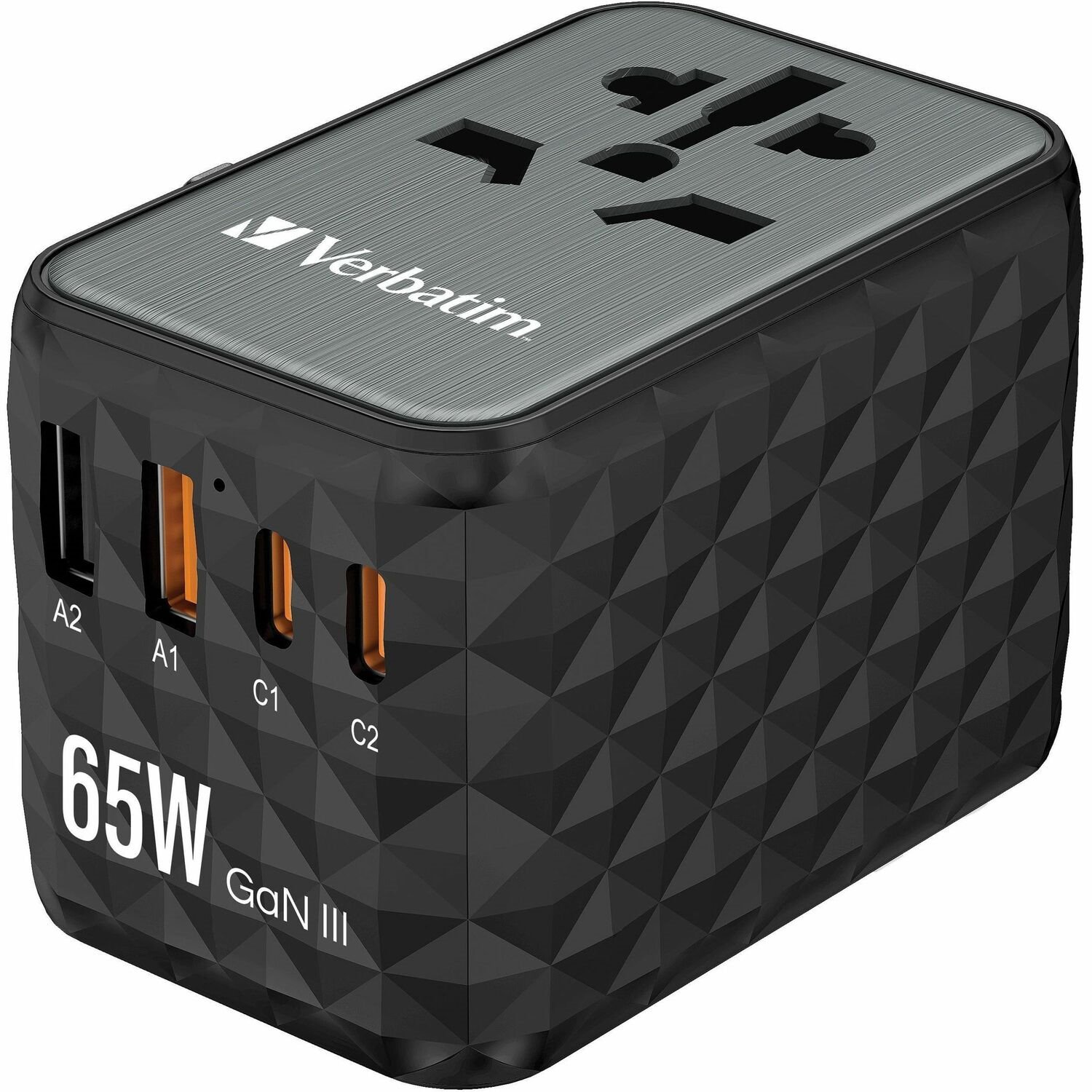 Verbatim UTA-05 Gan III Universal Travel Adapter 65W - USB-C, USB-A