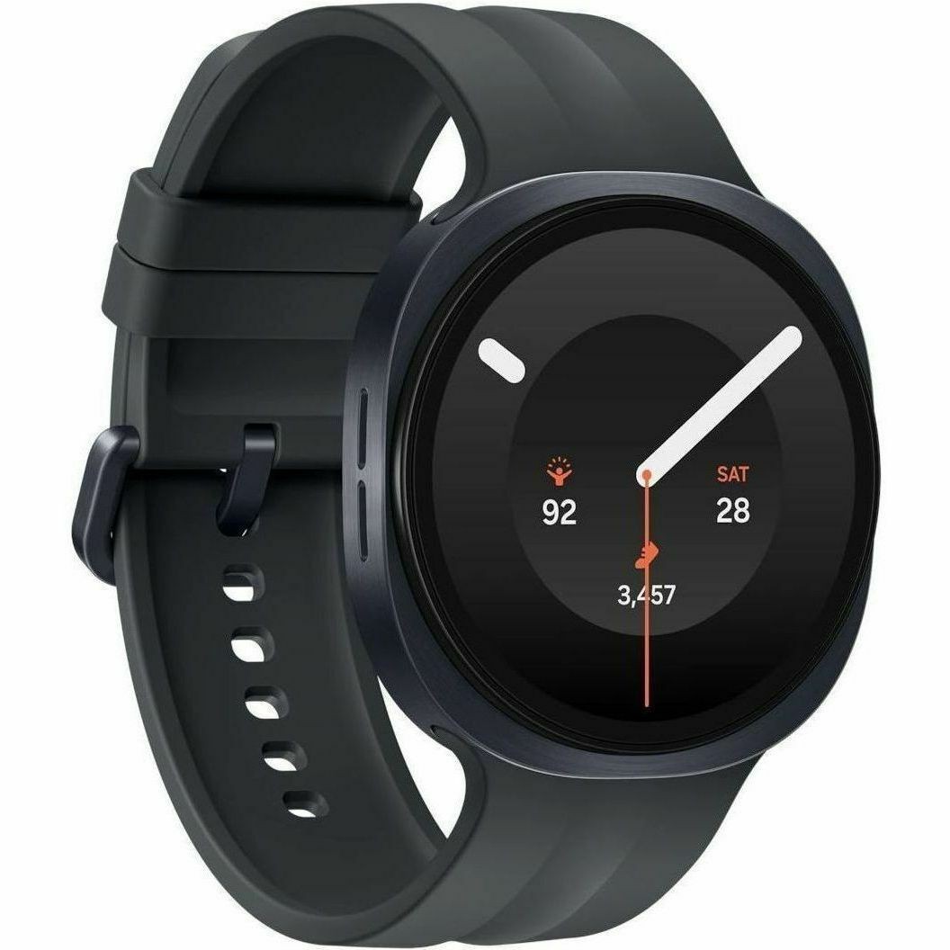Samsung Galaxy Watch9 SM-L355F Smart Watch - 46 mm Case Height - 43.70 mm Case Width - Graphite Body Color - Black Band Color - Armor Aluminum Case Material - Wireless LAN - 4G - LTE, UMTS