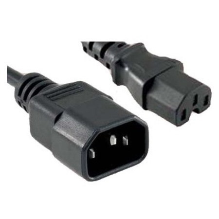 ENET C13 to C14 8ft Black Power Extension Cord / Cable 250V 18 AWG 10A NEMA IEC-320 C13 to IEC-320 C14 8'