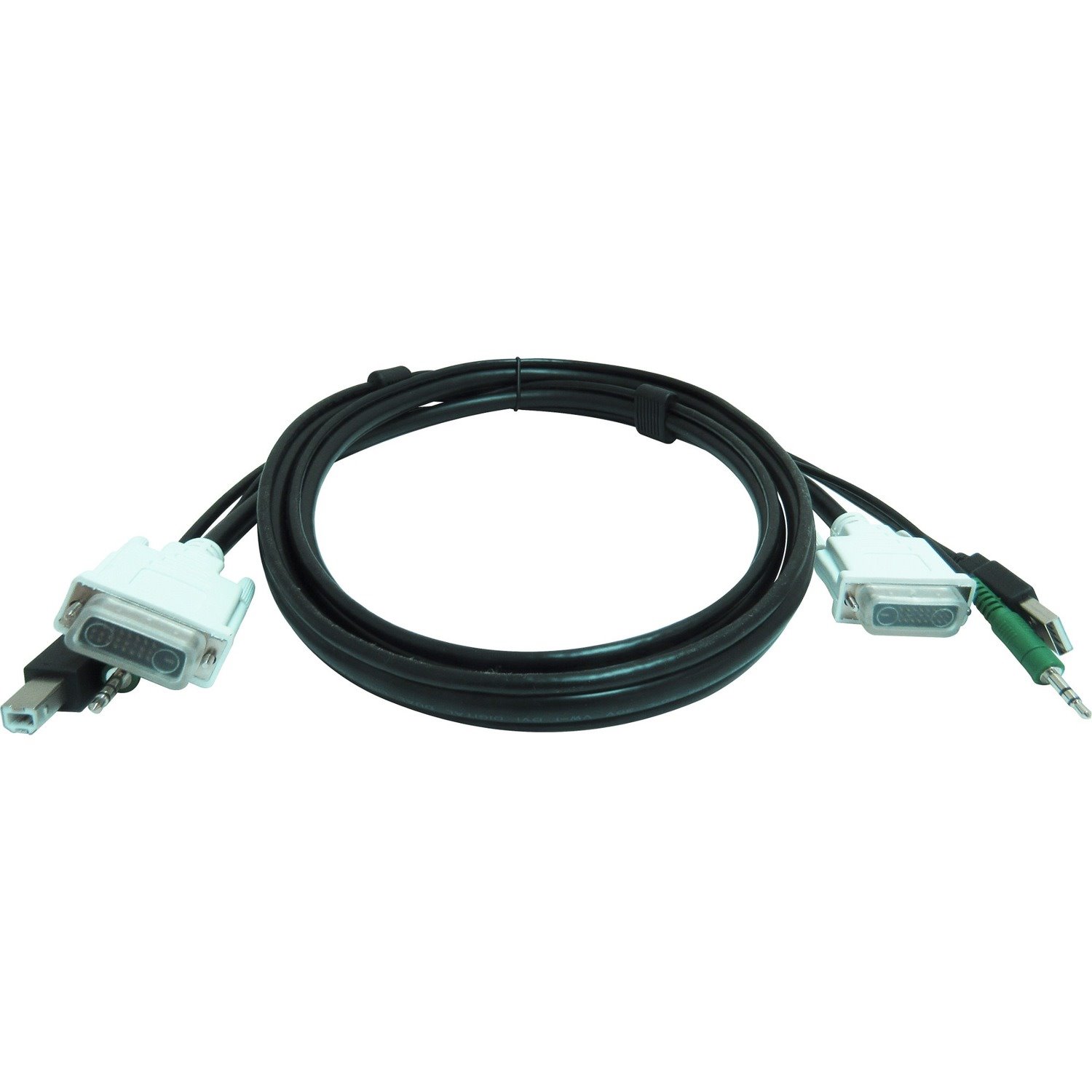 iPGARD 10 ft KVM USB Dual Link DVI Cable with Audio