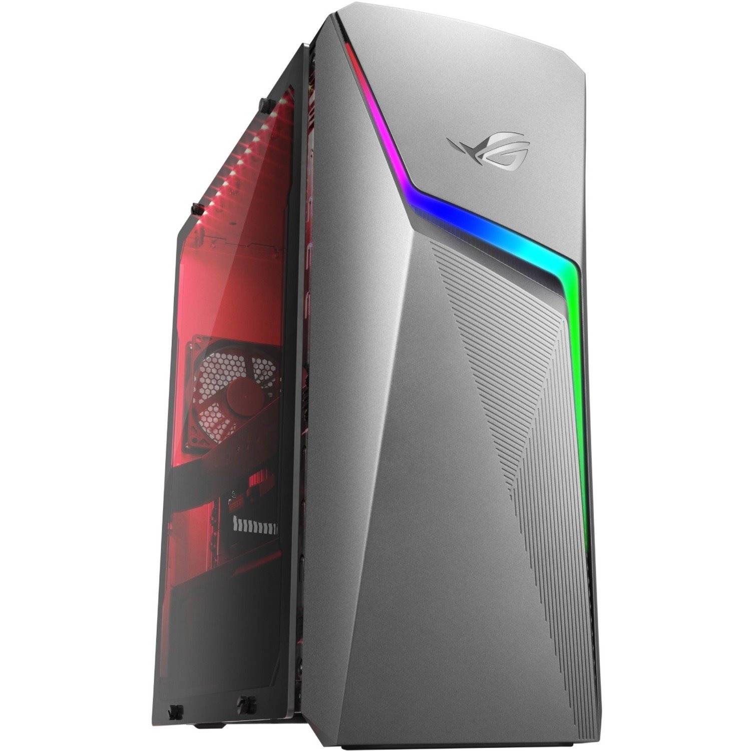 Asus ROG Strix G10DK G10DK-NB766 Gaming Desktop Computer - AMD Ryzen 7 5800X - 16 GB - 1 TB HDD - 512 GB SSD - Mid-tower - Gray