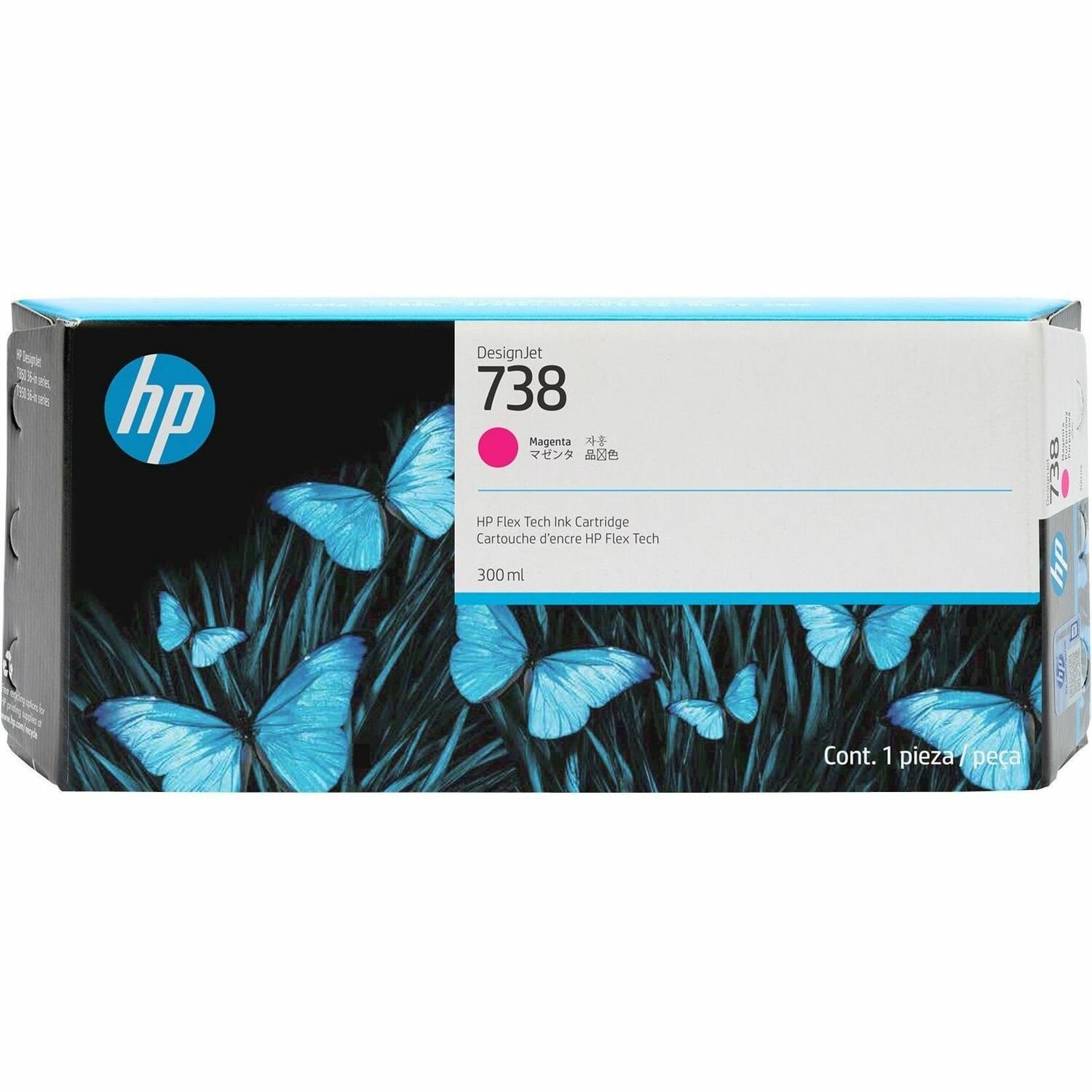 HP 738 Original Inkjet Ink Cartridge - Magenta Pack