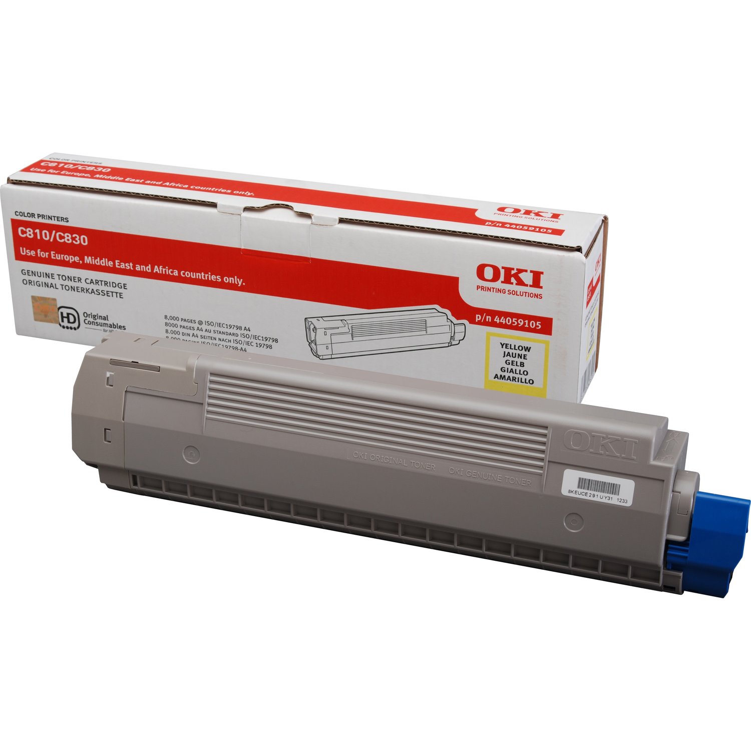 Oki 44059105 Original LED Toner Cartridge - Yellow Pack