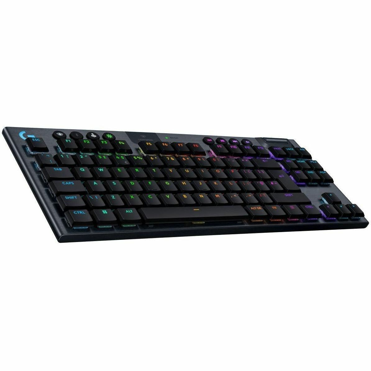Logitech G G915 X LIGHTSPEED TKL Gaming-toetsenbord - Tenkeyless - Bedraad/draadloos Verbinding - USB Interface - RGB LED - Engels (US) - QWERTY indeling - Zwart