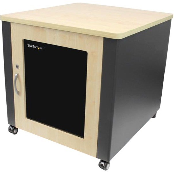 StarTech.com 12U Rack Enclosure Server Cabinet - 22 in. Deep - Quiet - Wood Finish