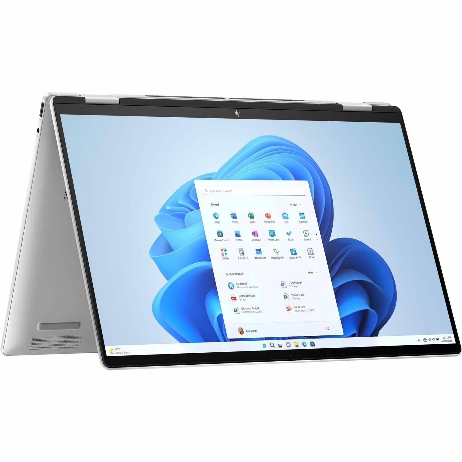 HP ENVY x360 16-ac0000 16-ac0013TU 16" Touchscreen Convertible 2 in 1 Notebook - WUXGA - Intel Core Ultra 7 155U - 16 GB - 512 GB SSD - Glacier Silver