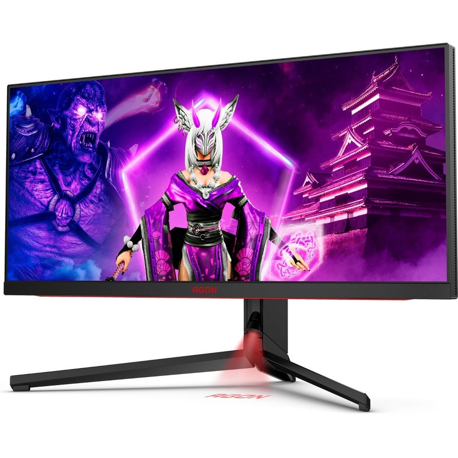 AOC AGON PRO AG344UXM 34" Class UW-QHD Gaming LCD Monitor - 21:9 - Black, Red