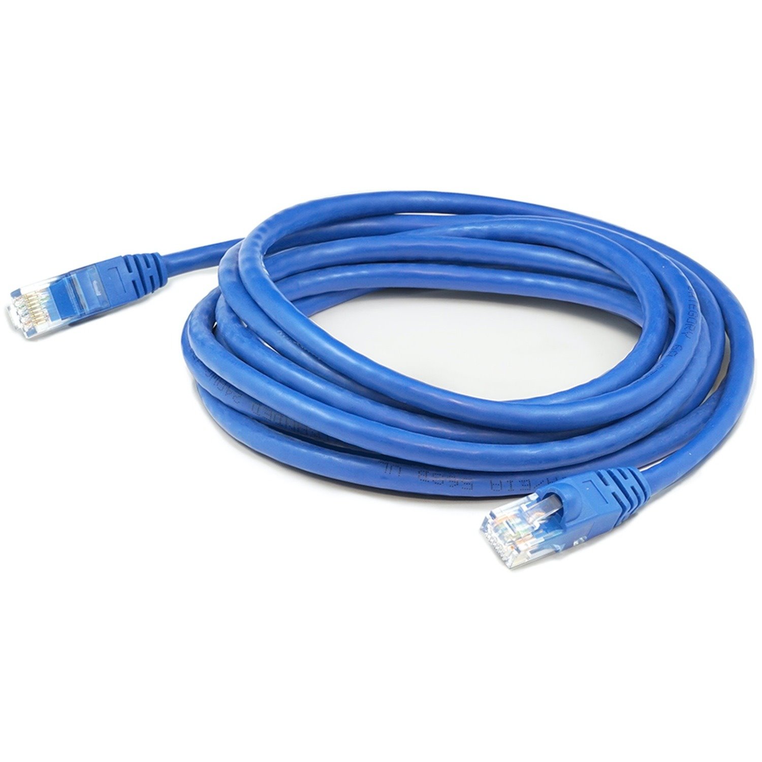 AddOn 5ft Blue CAT 6A PVC Ethernet Cable Snagless Bubble Boot RJ-45 M/M