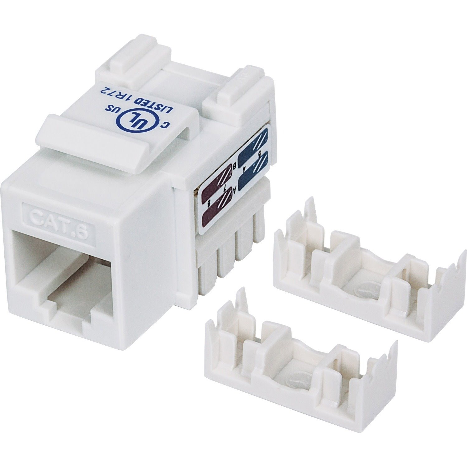 Intellinet Network Solutions Cat6 Keystone Jack, UTP, Punch-Down, White