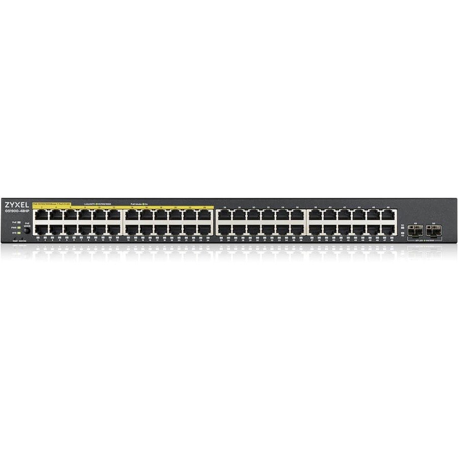 ZYXEL GS1900-48HPv2 24-Port Gigabit Smart Managed PoE Switch | 24 PoE+ Ports at 170W with 2 SFP Uplinks