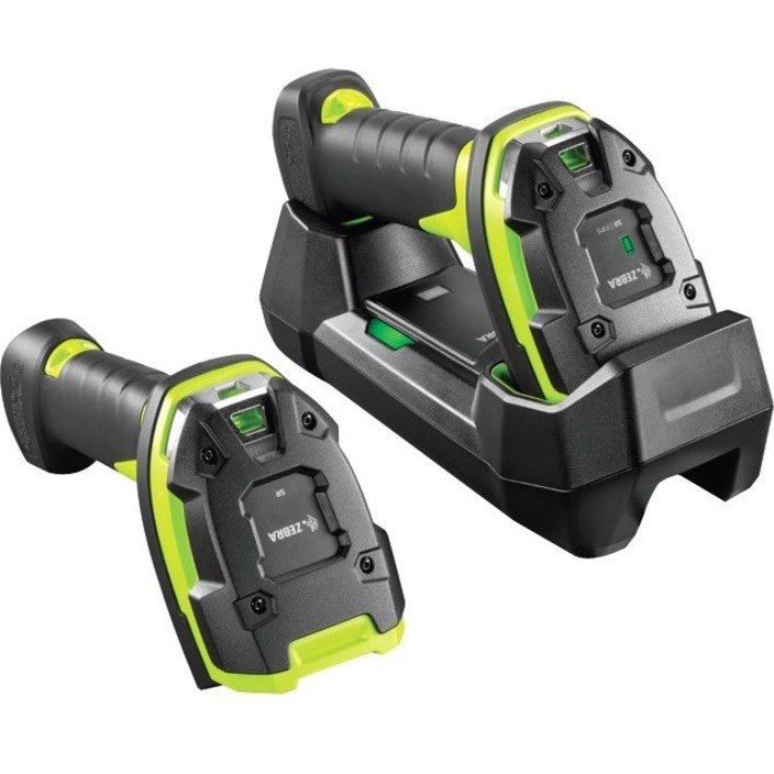 Zebra DS3608 Rugged Warehouse Handheld Barcode Scanner Kit - Wireless Connectivity - Industrial Green