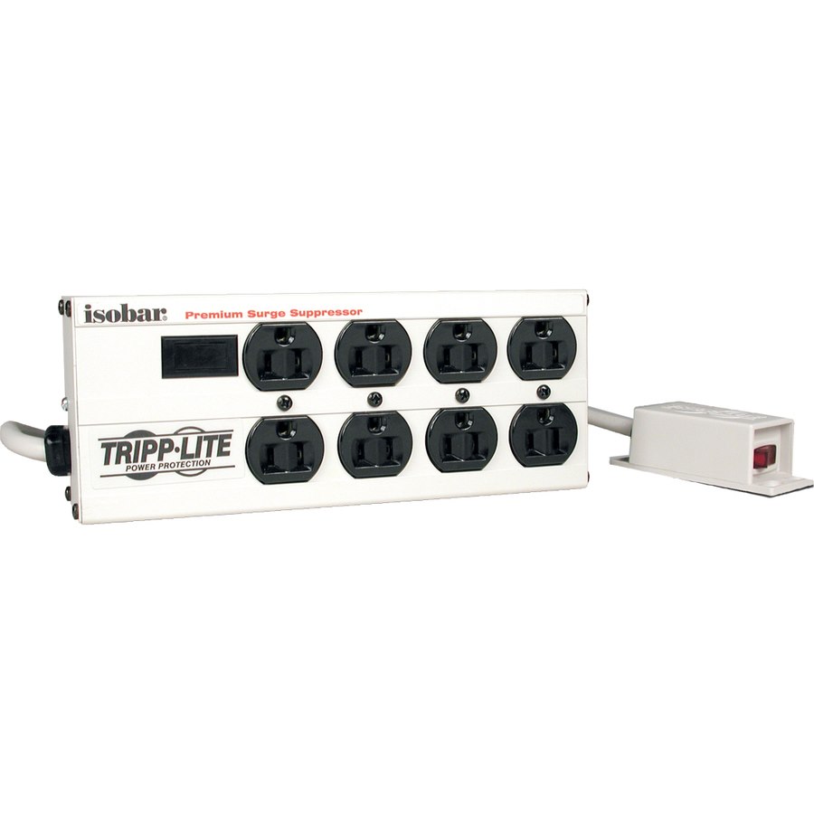 Eaton Tripp Lite Series Isobar 8-Outlet Surge Protector, 12 ft. Cord with Right-Angle Plug, 3840 Joules, Remote Master Switch, Metal Housing