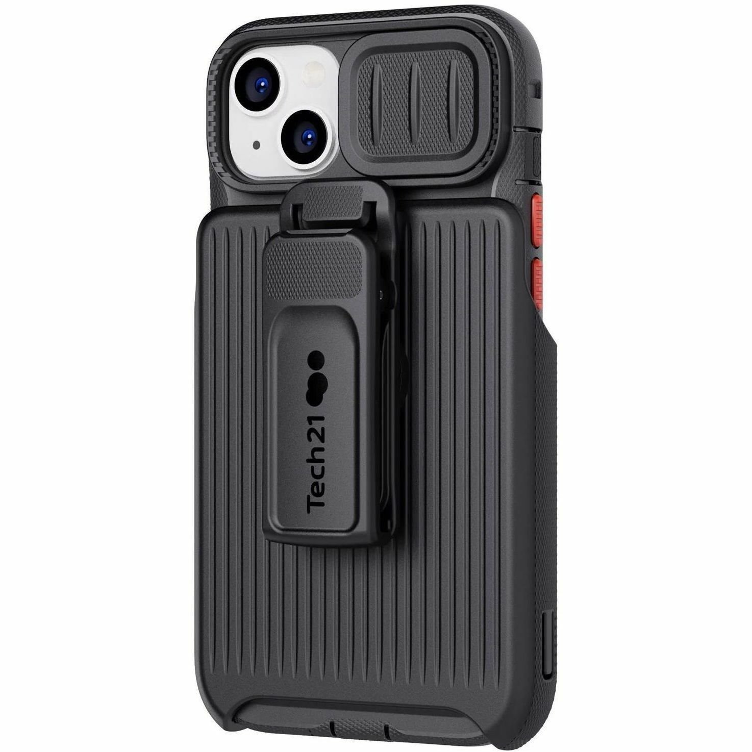 Tech21 Evo Max Rugged Carrying Case (Holster) Apple iPhone 14 Plus Smartphone - Off Black