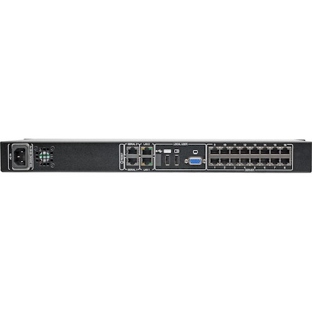 Eaton Tripp Lite Series NetCommander 16-Port Cat5 KVM over IP Switch - 1 Remote + 1 Local User, 1U Rack-Mount, TAA