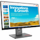 Lenovo ThinkVision P24QD-40 24" Class Webcam WQHD LED Monitor - 16:9 - Eclipse Black
