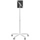 CTA Digital Heavy-Duty Medical Mobile Floor Stand for 7-13 Inch Tablets (White)