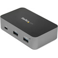 StarTech.com 3 Port USB C 3.2 Gen 2 Hub with Ethernet Adapter - 10Gbps USB Type C to 2x USB-A 1x USB-C - Powered Hub w/ Fast Charging