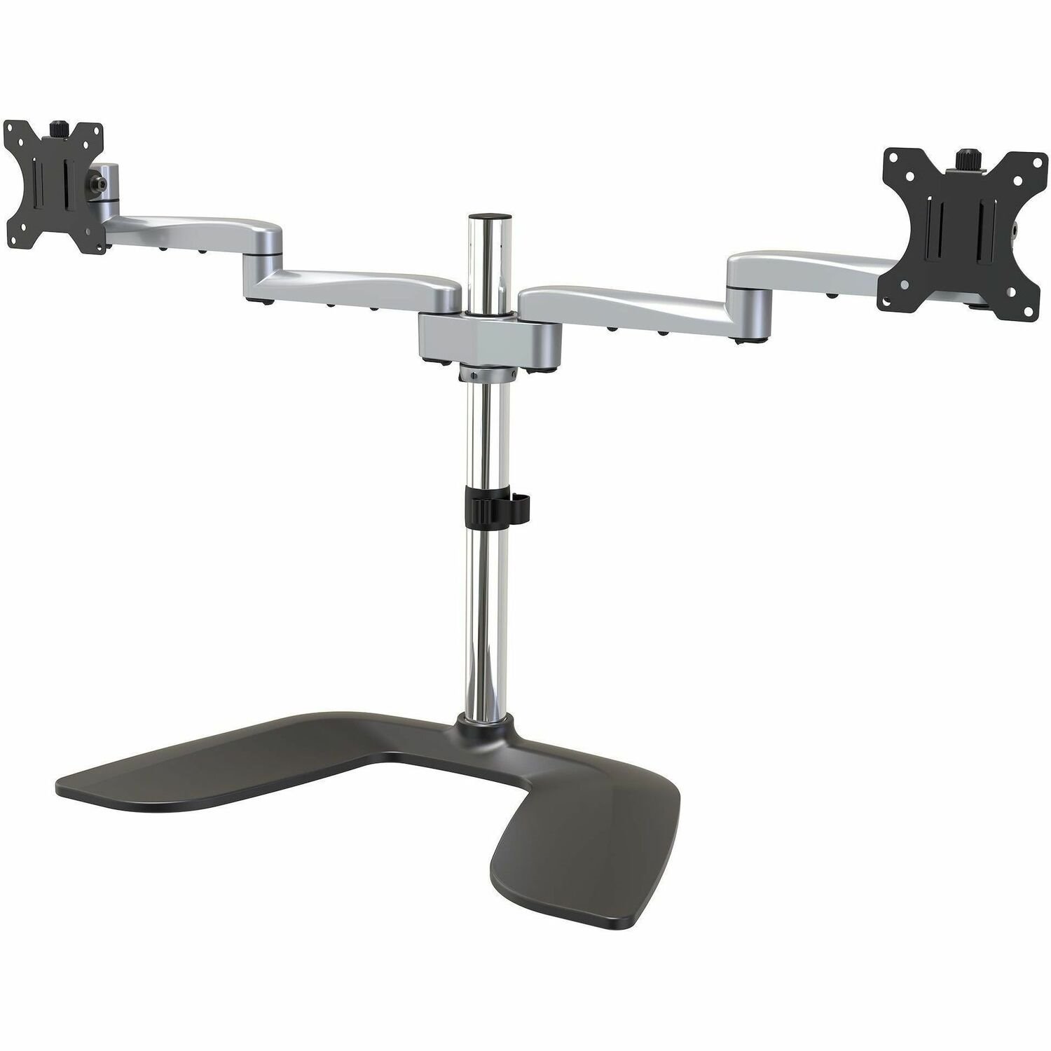 Dual Monitor Stand, Ergonomische Standaard voor VESA Schermen tot 32" (8kg), Vrijstaande Monitorsteun, Verstelbare Hoogte