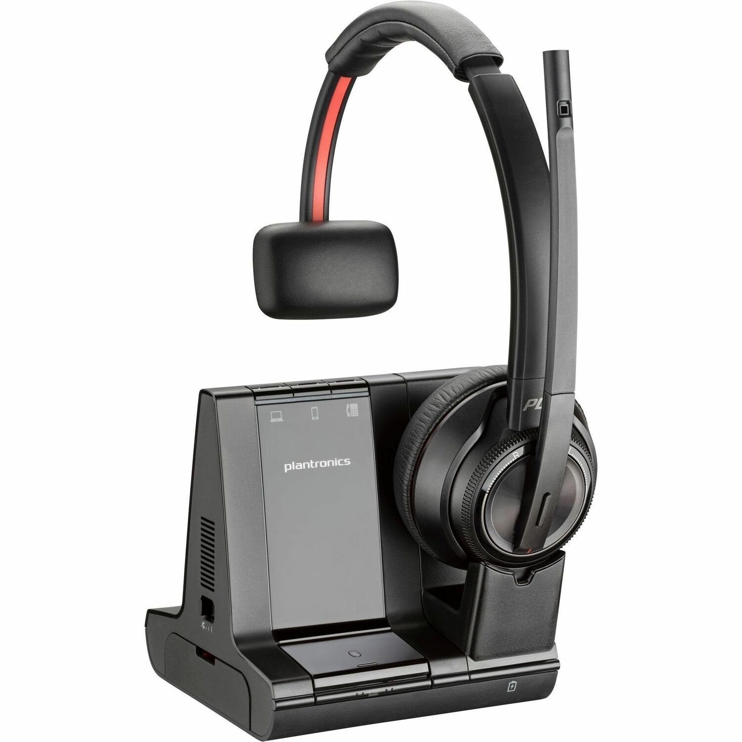 Poly Savi 8200 UC 8210 Wireless Over-the-head, On-ear Mono Headset - Black