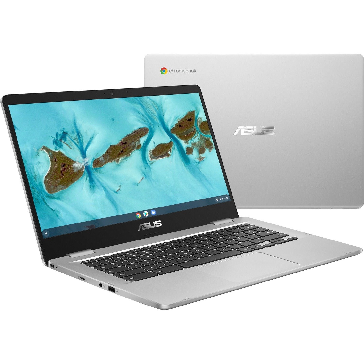 Asus Chromebook C424 C424MA-WH44F 14" Chromebook - Full HD - Intel Celeron N4020 - 4 GB - 64 GB Flash Memory - Silver