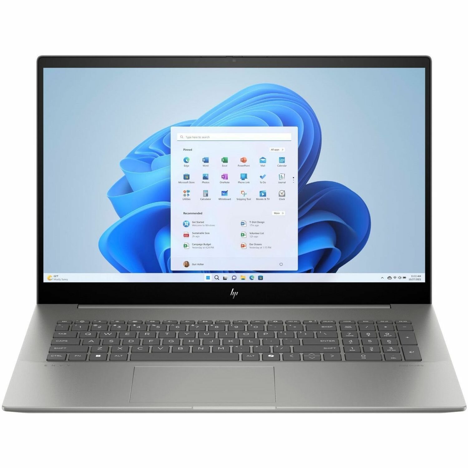 HP Envy 17-cw1000 17-cw1023cl 17.3" Touchscreen Notebook - Full HD - Intel Core Ultra 7 155U - 32 GB - 1 TB SSD - Mineral Silver Aluminum