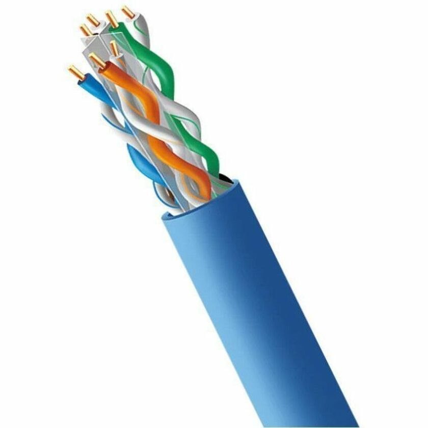 4XEM 250ft CAT6 Pure Copper CMR Riser Bulk Cable (Blue)
