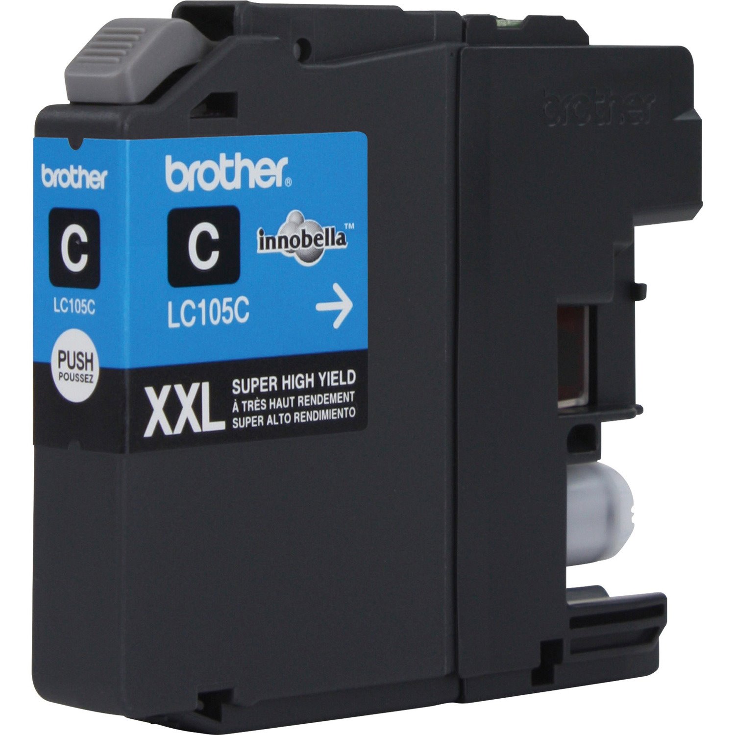 Brother Genuine Innobella LC105C Super High Yield Cyan Ink Cartridge.