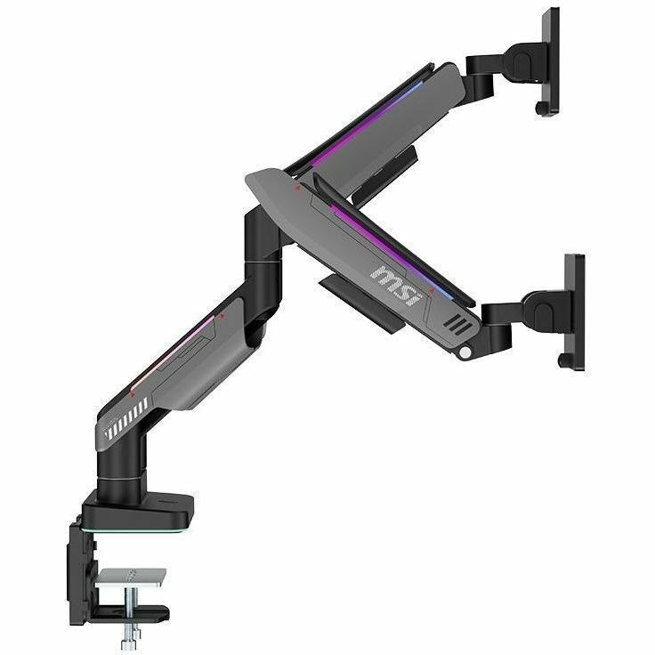 MSI Mounting Arm for Monitor, Flat Panel Mount, Curved Screen Display, Display - Matte Black, Painted Gray